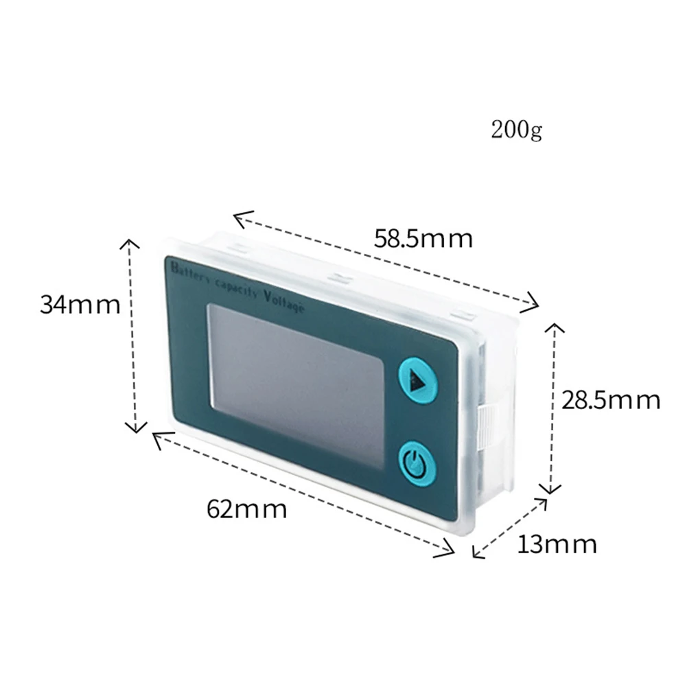 Digital Voltmeter Voltage Capacity Indicator Working Temperature -10 -70 Working Voltage DC10V-100V Multi-environment Use