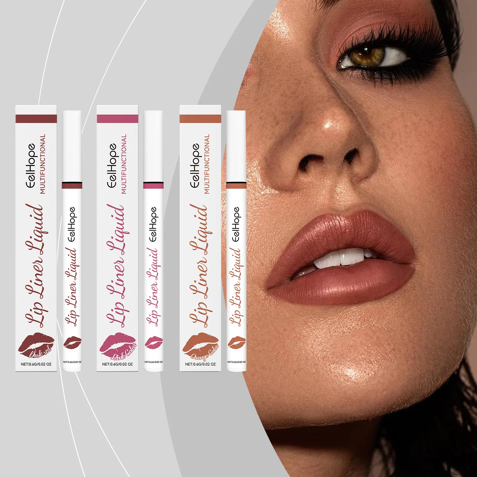 Lipliner Vloeibaar Potlood Hydraterende Sexy Lip Make-Up Opvullende Lip Natuurlijke Kleur Waterdicht Blijvende Non-stick Cup Lip Liner Pen