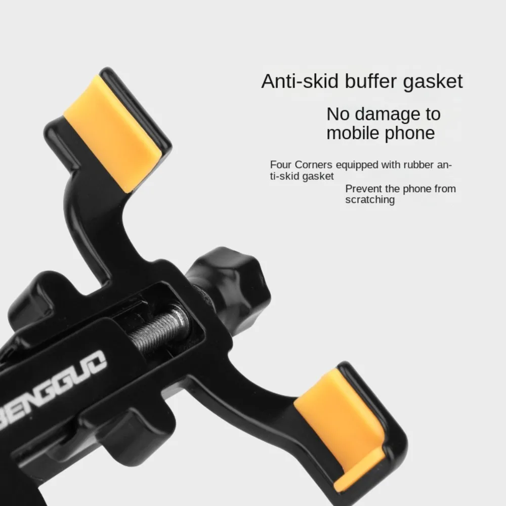 Aluminum Alloy 360 Rotatable Bike Phone Holder 360 Degrees Rotation Non-slip Bicycle Mobile Phone Stand Universal Innovative