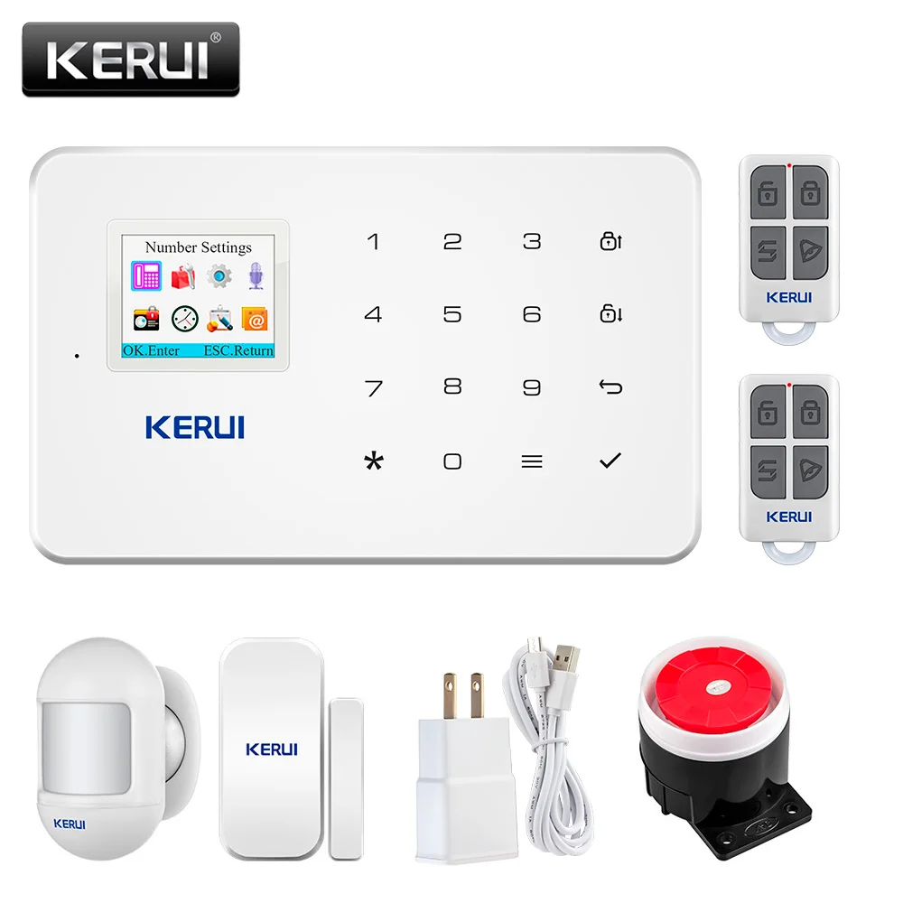 kerui w181 sistema de alarme de seguranca domestica conexao gsm kit de alarme contra roubo movel sem fio com sensor de movimento sirene 01