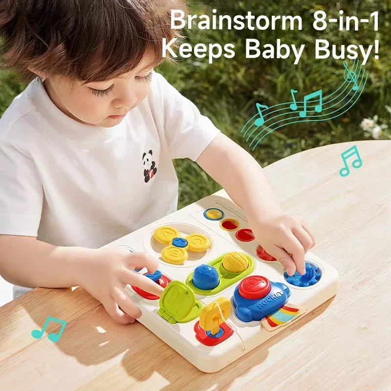 Montessori Sensory Board Light Switches Toys Take Exercise Baby Hand-brain Development Toys Portable Baby Go Out Take A Bus Toys