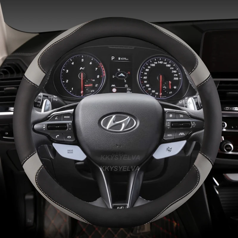

Car Steering Wheel Cover For Hyundai i40 i30 i20 ix35 ix25 Tucson Accent Elantra Santa Fe Creta Solaris Kona Auto Accessories