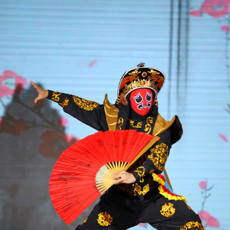 A full set of Sichuan Opera face-changing costumes, vest models