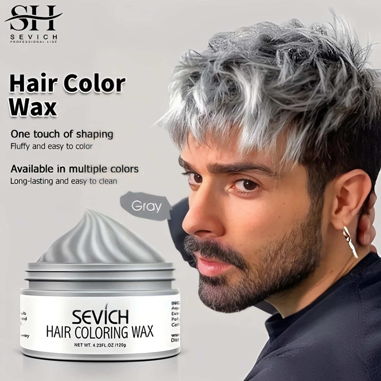 

SEVICH 120g Hair Color Wax Temporary Hair Colour Cream Hair Molding Paste 10-Color Hairs Dye Wax Mud For Daily Party Cosplay