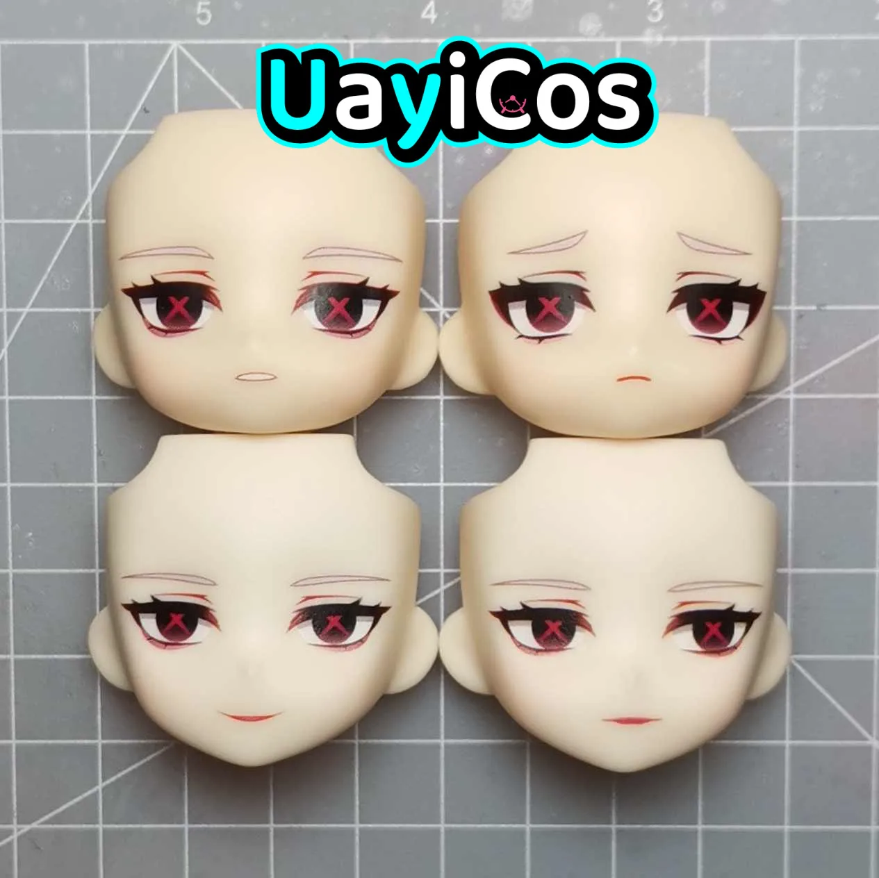 Genshin Impact Arlecchino OB11 Face Shell Handmade Water Sticker Finished Faceplate BJD Doll Accessories Game Anime Toy Kids Gif