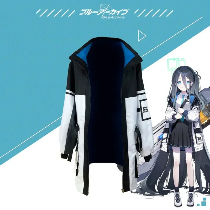QQ8 Blue Archive Tenndou Arisu Cosplay Costume Work Clothes Hooded Coat JK Uniform Man Woman Halloween Carnival Suit anime c5Lk￥