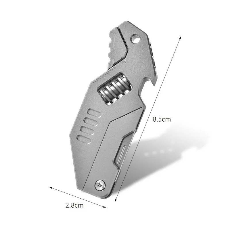 Portable EDC Wrench Titanium Alloy Folding Utility Tool Outdoor Camping  Pocket Multi‑Function Tool For Camping Hiking