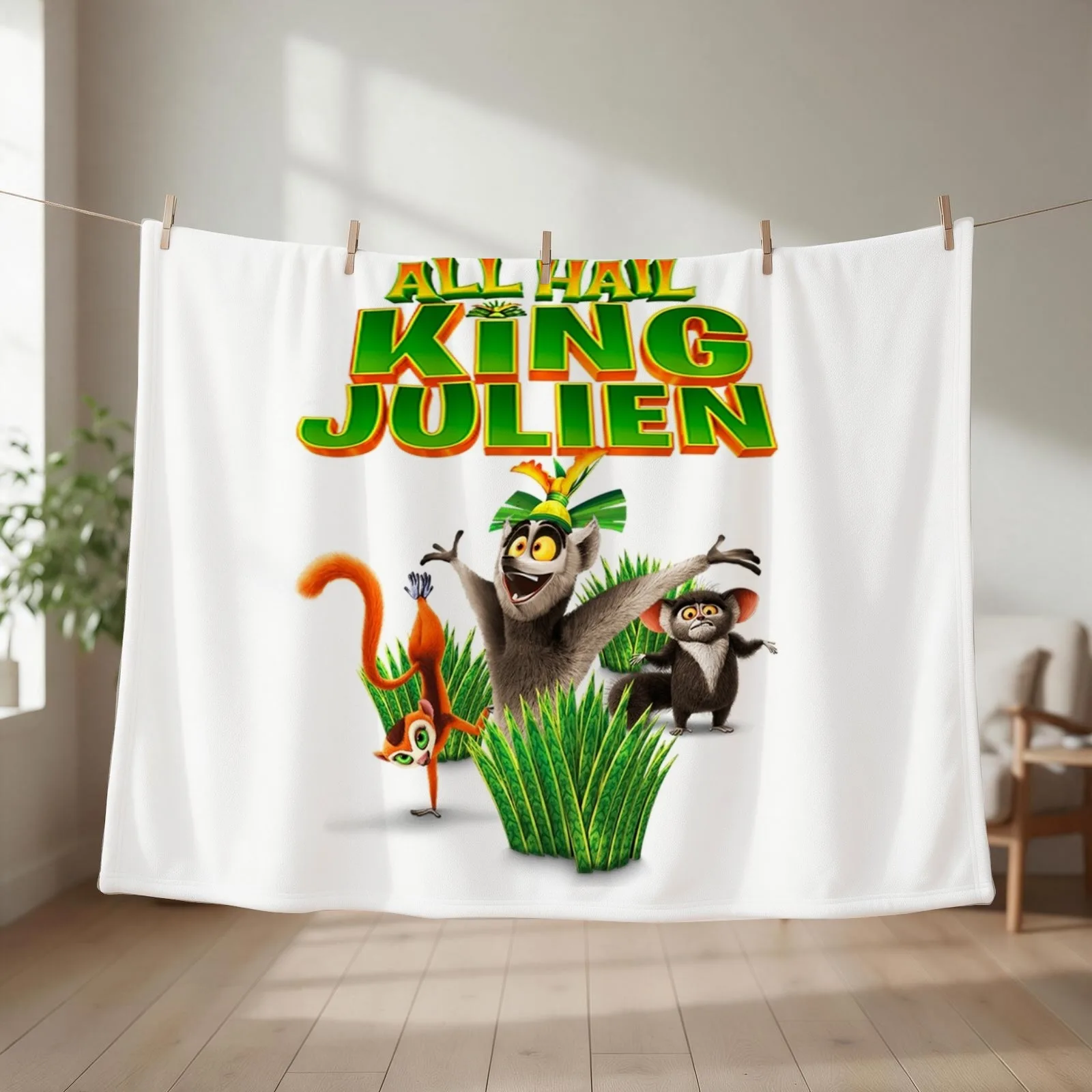 all hail king julien gift for fans all hail king julien crimson Throw Blanket couch cozy soft plush fuzzy picnic outdoor blanket