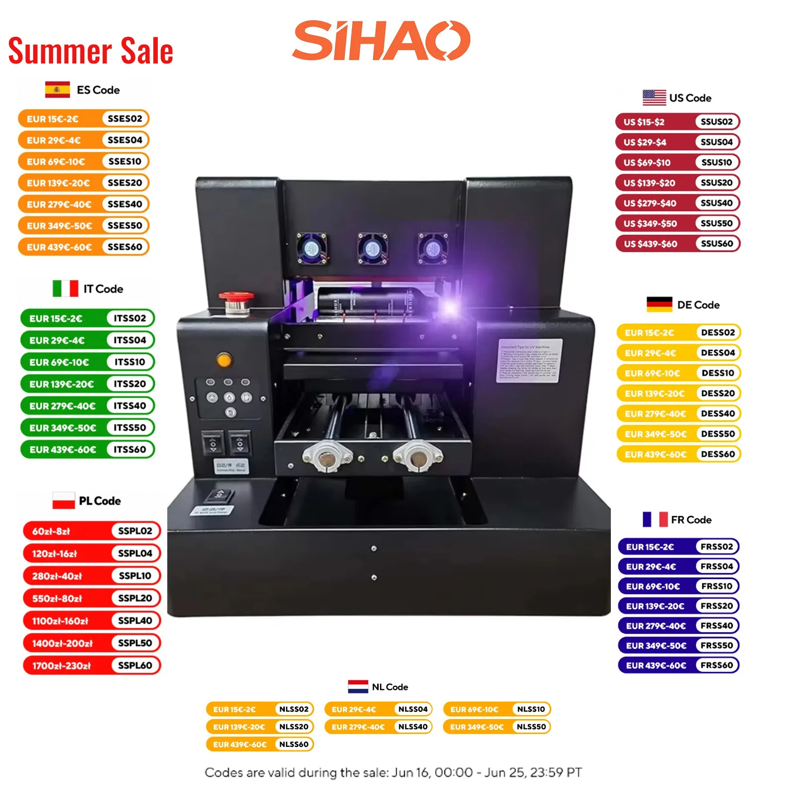 

УФ-принтер Sihao A3, УФ-принтер, УФ-светодиодный струйный принтер Epson L1800 для бутылок/бумаги/чехлов для телефона/ПВХ