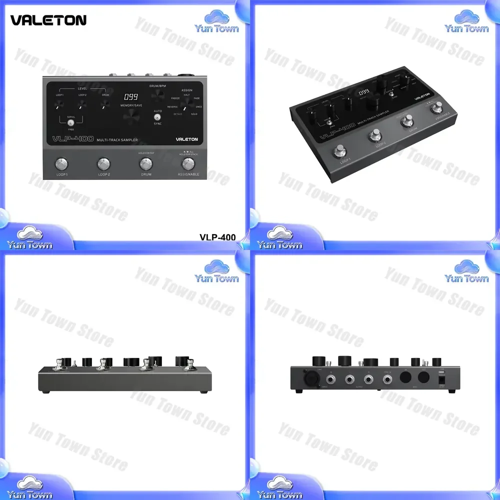 Multi-Track Sampler for Valeton VLP-400 with 4 Footswitches Two Full-Featured Loopers Drum Machine Music Production Tool for