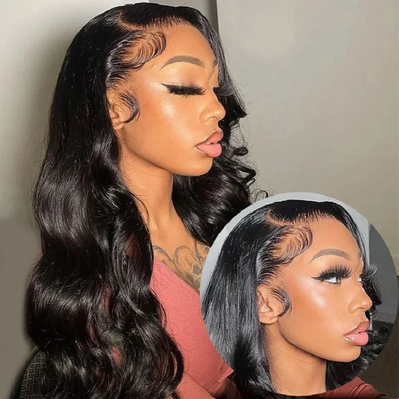 Body Wave Lace Front Wigs Human Hair 180 Density 38 Inch 13x6 Glueless HD Lace Frontal Wigs 360 Full Lace WIgs For Black Women