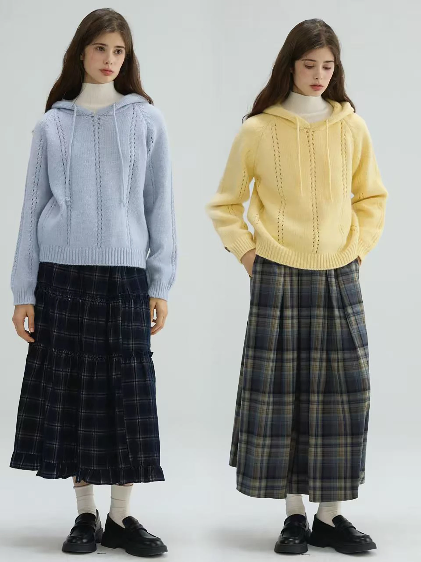 

Женский теплый свитер Willbewell с капюшоном, двухцветный, свободного кроя, с вырезами, для осени и зимы, модный, для повседневной носки, с длинными рукавами