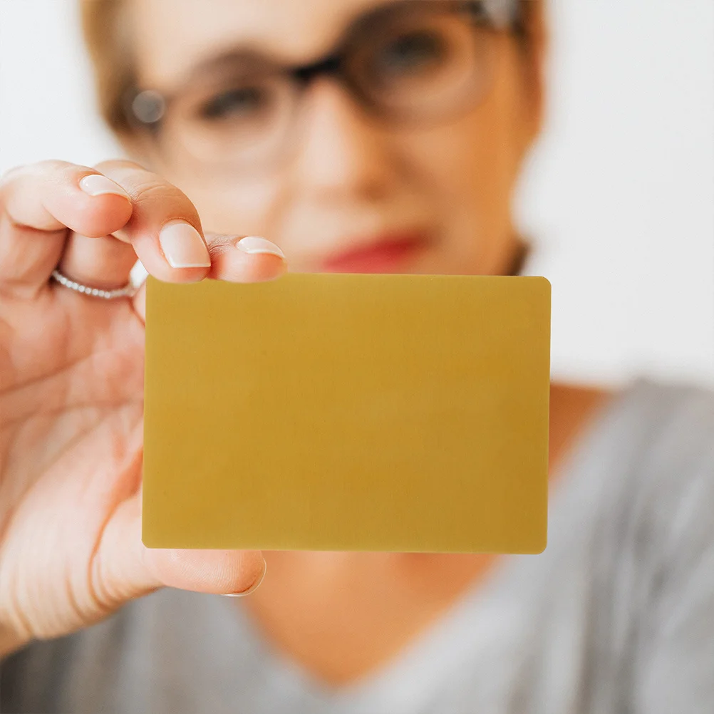 

10Pcs Aluminum Business Cards Engraving Blanks Practical Nameplate Door Plate Trophy Plaques Desk Tag Aluminum Card