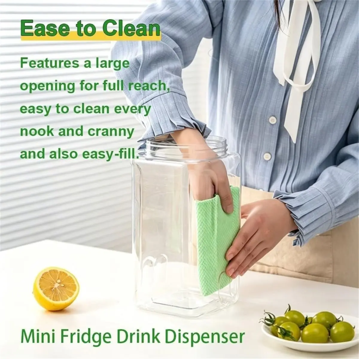 Mini Refrigerator Water Dispenser 3.5L, Water Bottle with Locking Lid, Portable Beverage Container, for RVs
