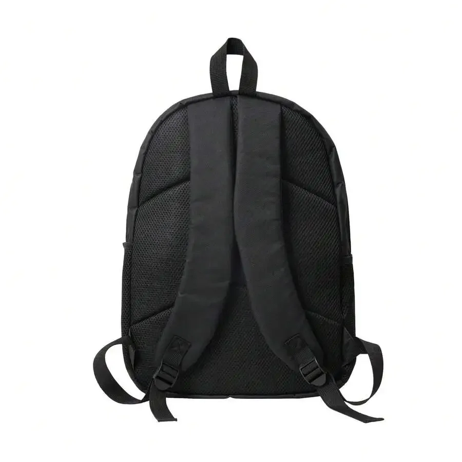 

Black Polyester Backpack For School Travel College Computer Bookbag Men Women Daypack