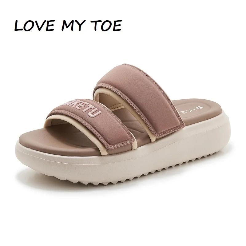 

Women's Sandals Summer 2025 New Mixed Color Casual PU And Canvas Soft Non-Slip Comfort Light Beach Slippers Platform Shoes Woman