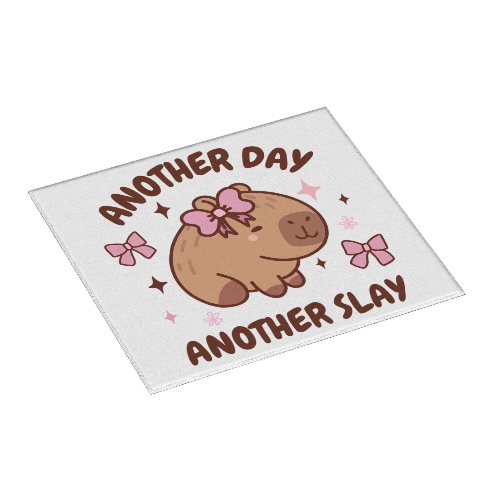 Another Day Another Slay Capybara Non Slip Kitchen Counter Protector Mat Barware Tableware Reusable Drying Mat For Kitchen