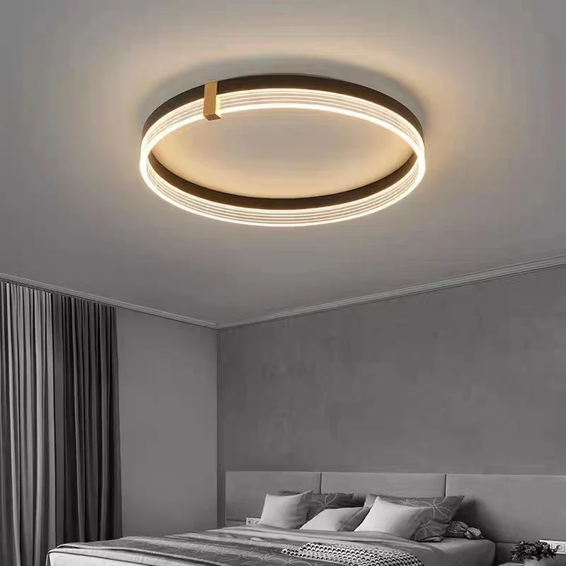 Lampada da soffitto moderna e minimalista per camera da letto a Led con telecomando plafoniere a Led rotonde per la casa apparecchi di illuminazione per interni