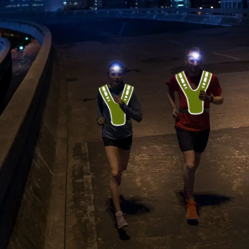 Chaleco reflectante de ciclismo, chaqueta segura de alta visibilidad para montar de noche, correr, correr, ciclismo, ciclismo, moto, chaleco deportivo al aire libre