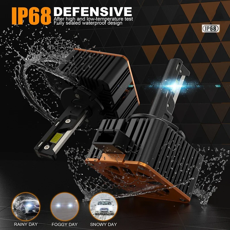 MAKE-10000LM 6500K D1/D1S 3 tubos de cobre 110W LED V31 de alta calidad para nueva bombilla de faro LED de coche serie D