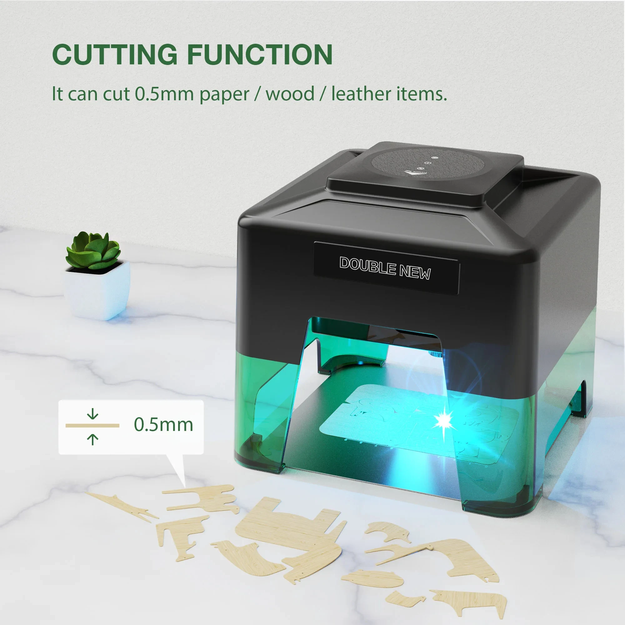 XN001 Mini Engraving Machine 3W DIY Woodworking Bluetooth Laser Engraver Mini Logo Mark Printer Cutter Woodworking Tools