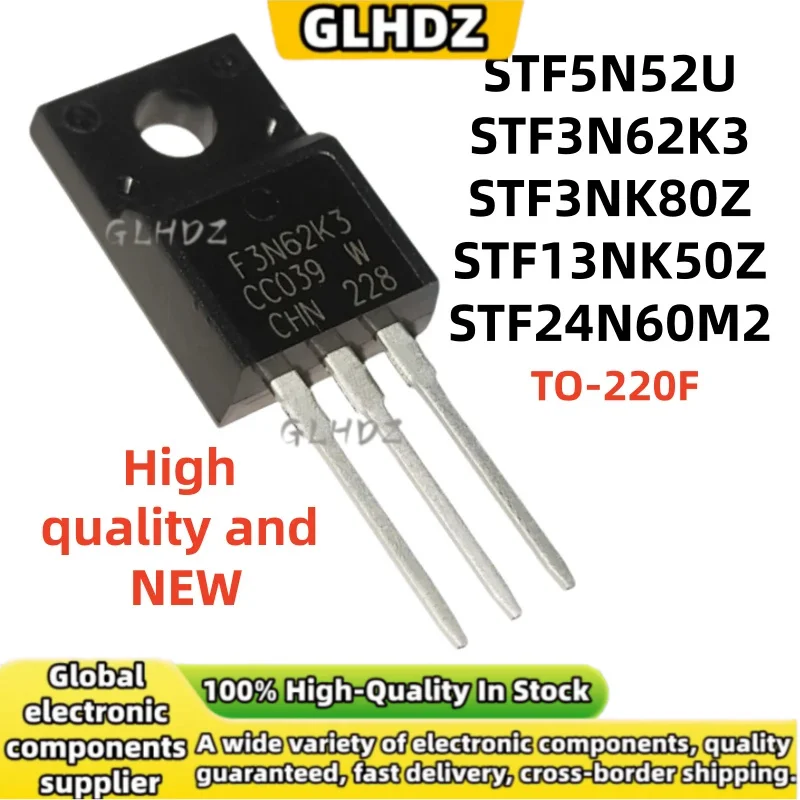 TO-220F 10PCS/LOT STF5N52U STF3N62K3 STF3NK80Z STF13NK50Z STF24N60M2 brand new in stock