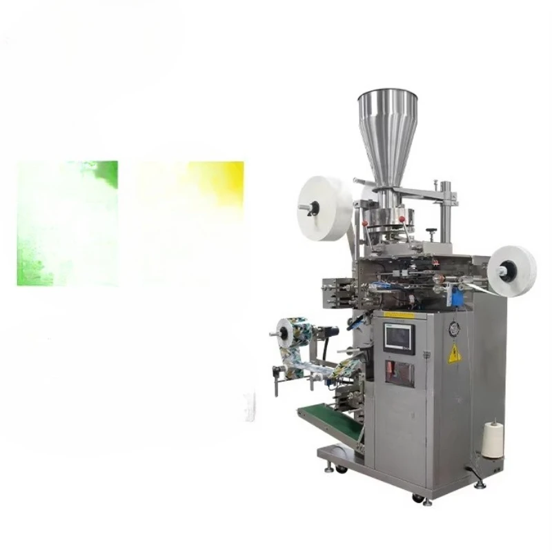 Fully automatic tea bag and filter paper wrapper for filling and sealing food powders in bag foil packages