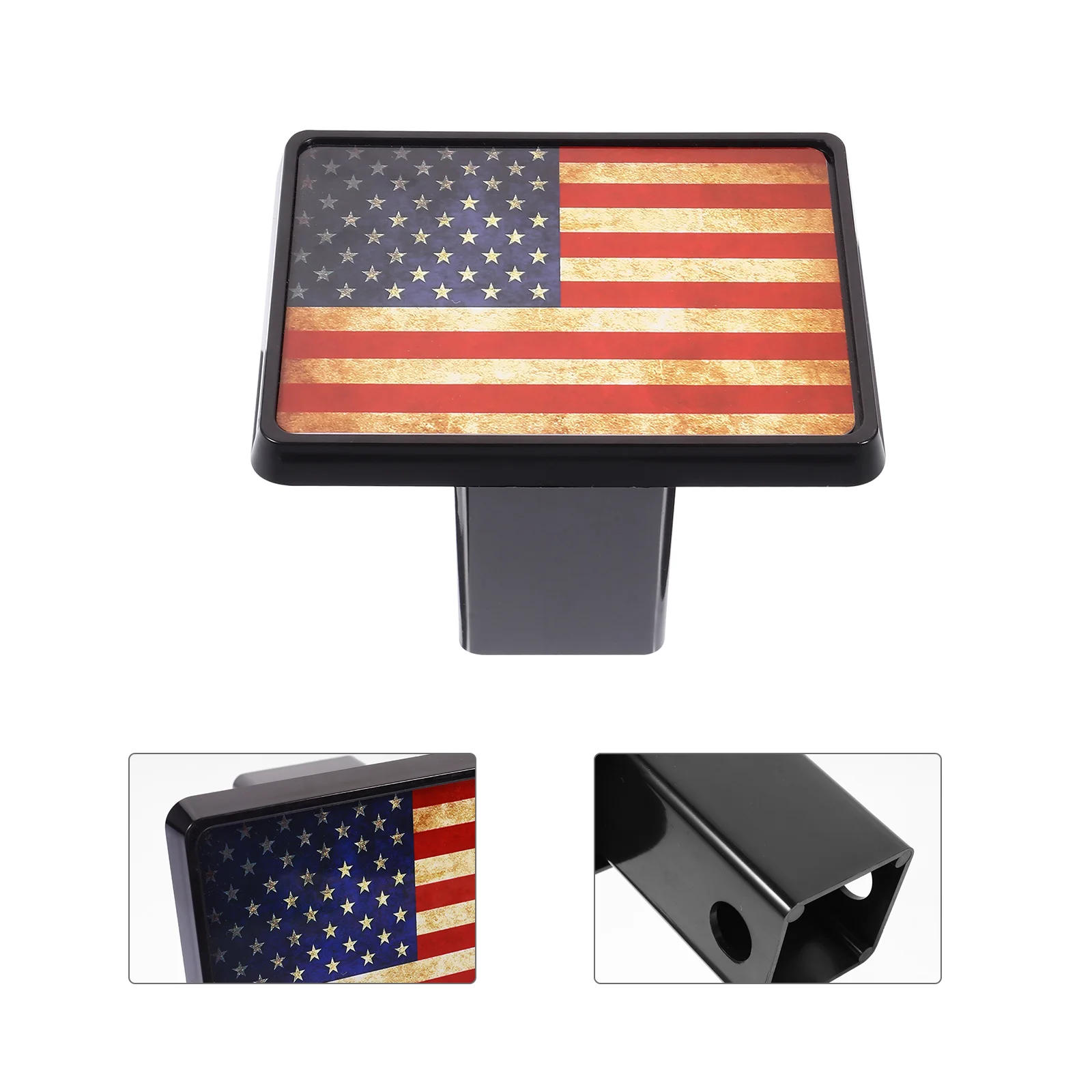 

Cover Hitch Trailer Plug Receiver Tube Cap Auto Tow Unique Square Useful Usa Flag