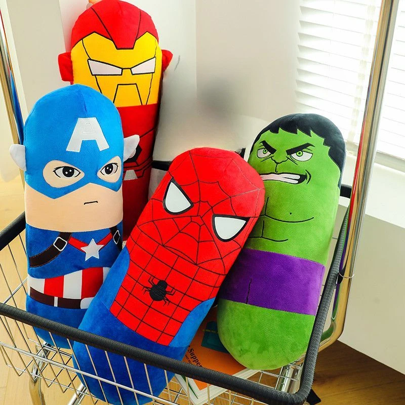 

Marvel The Avengers Spiderman Iron Man Hulk Cartoon Creative Doll Pillow Personalized Anime Movie Character Holiday Gift Cushion