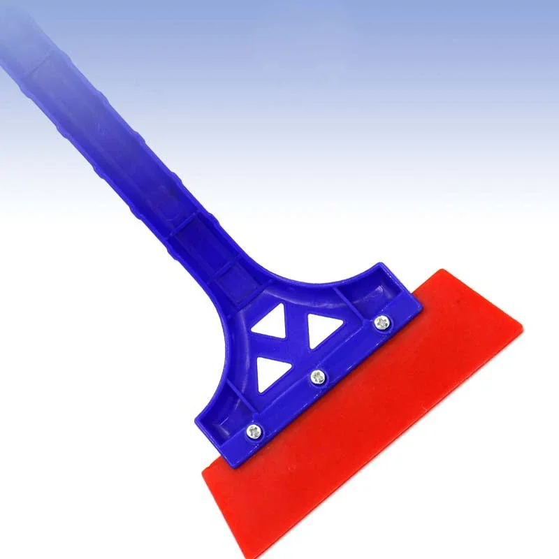 Long Handle Car Window Clean Scraper Soft Rubber Blade Squeegee Wiper Winter Windshield Trucks Roofs Snow Removal Shovel Tool