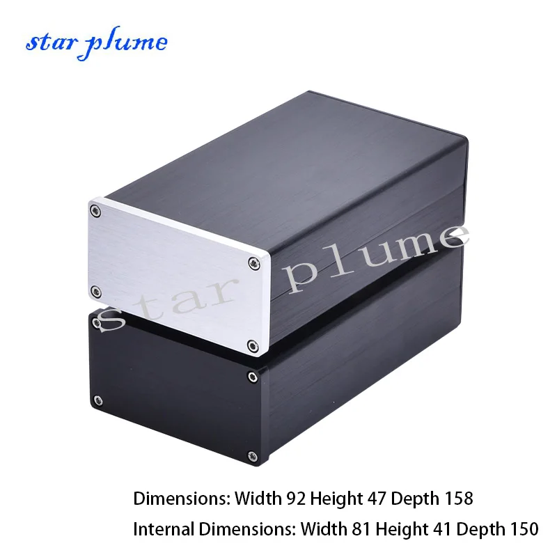 92*47*158mm All Aluminum Amplifier Case Mini Preamplifier Chassis Vacuum Tube Headphone Amplifier Chassis Shell DIY Box