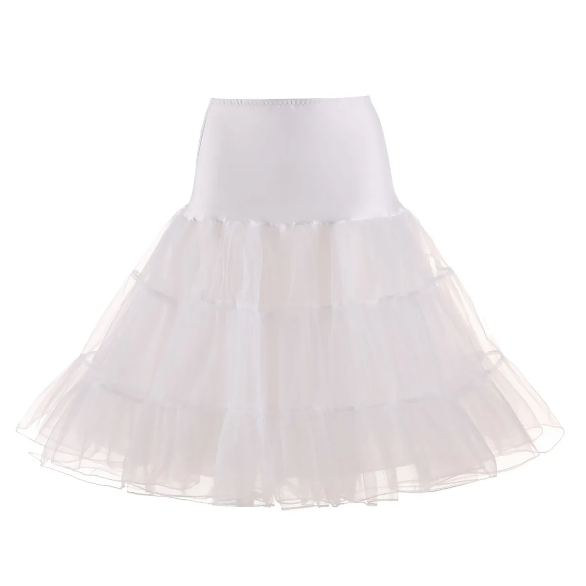 

Petticoat Tulle Underskirt Short Hoopless Women Dress Ballet Party Tutu Skirt Elastic Waist Soft Yarn