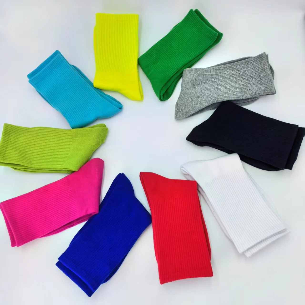 1 Pairs Women's Socks Four Seasons Colorful Middle Tube Cotton Breathable Sock High Quality Solid Color Comfortable Home Socks #