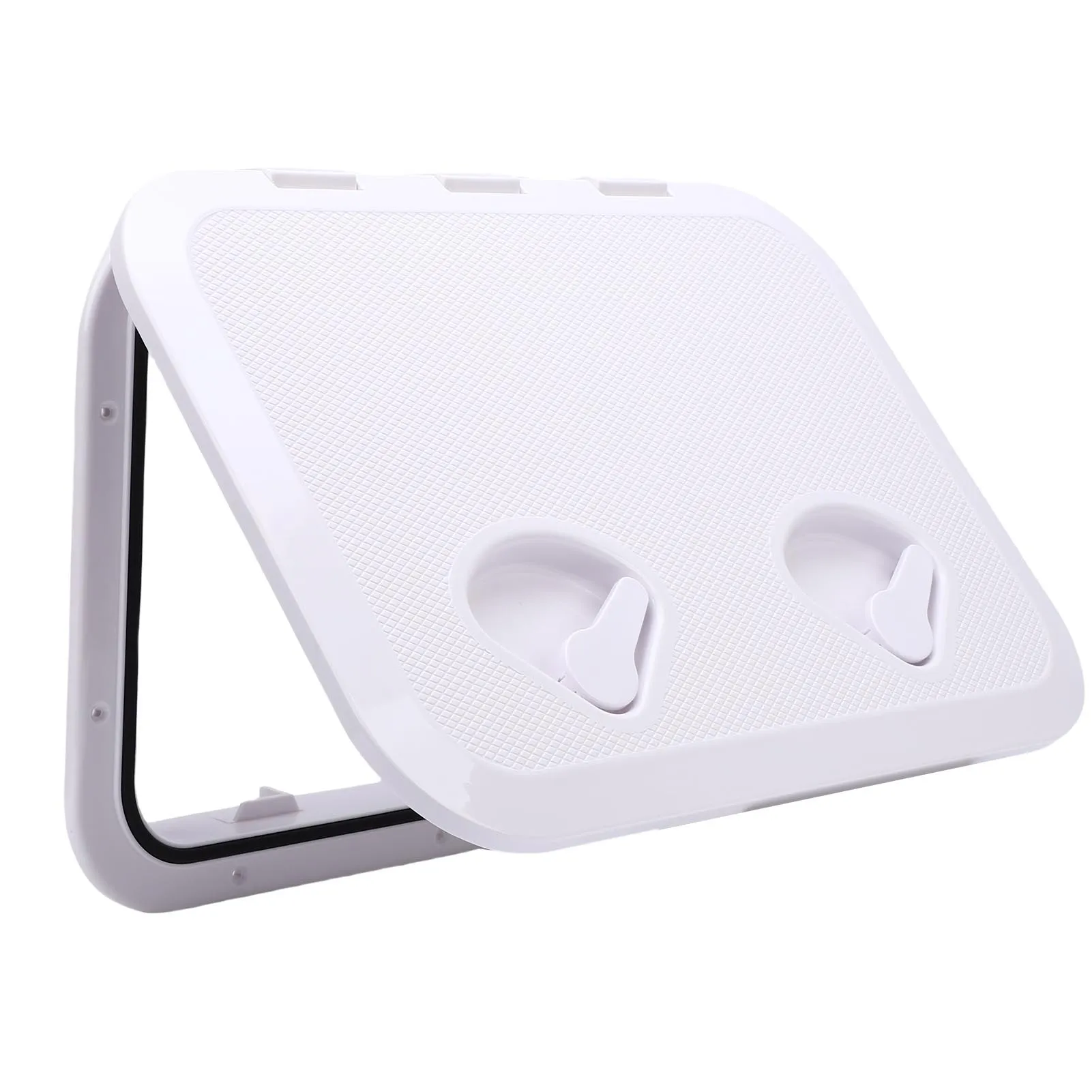 Marine Deck Access Hatch 17.3x12.4in 180° Openning Heavy Duty Non Slip Rectangular Boat Deck Hatch Lid Marine Deck Access Hatch