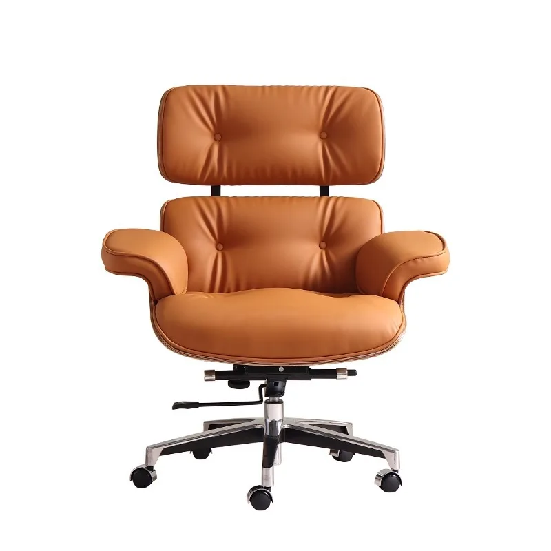 

Удобное кресло Eames для босса, кожаное офисное кресло с откидной спинкой, кабинет, компьютерное домашнее вращающееся кресло, сидячее