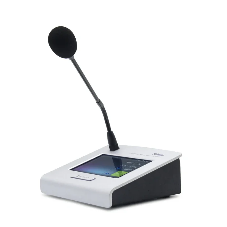 Thinuna  IP-9633RM III IP PA System Network Master Station Network Microphone Professional Call Station Built-in Speaker