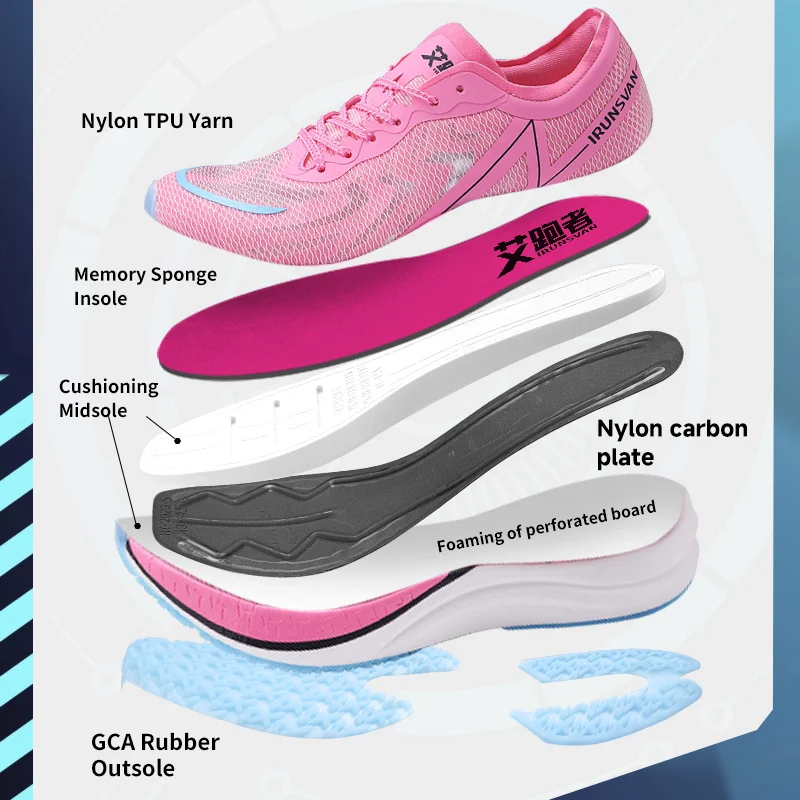 أحذية رياضية رجالية من IRUNSVAN للركض في الهواء الطلق ناعمة ولكنها مريحة ومسامية وممتصة للصدمات وغير قابلة للانزلاق أحذية رياضية خارجية #6