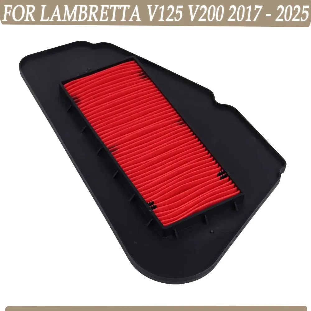 Motorcycle Air Filter for Lambretta V200 V125 2024 2025 2023 2022 2021 2020 - 2017 Intake Cleaner Air Element Cleaner