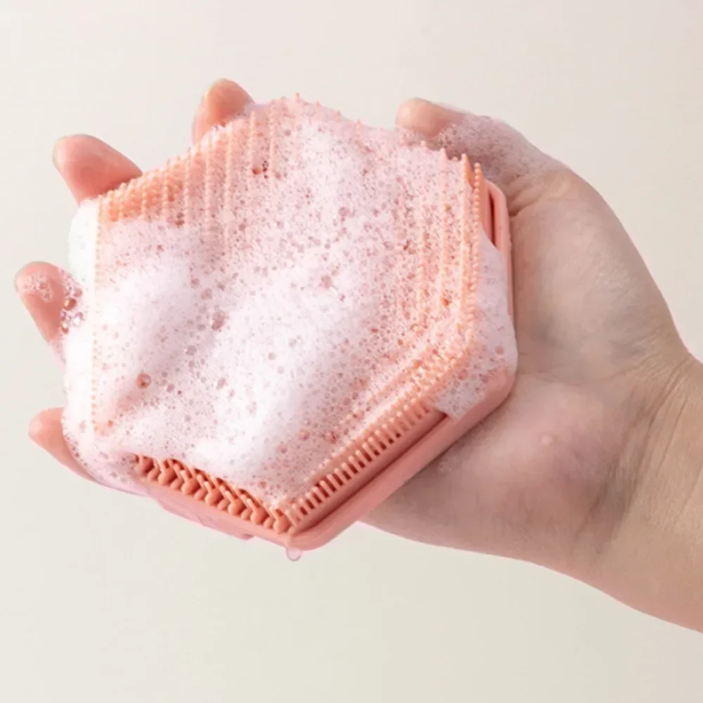 Zachte siliconen body scrubber Handdouche Reinigingsborstel Zacht gezicht Lichaam exfoliërend en massage voor alle soorten huid