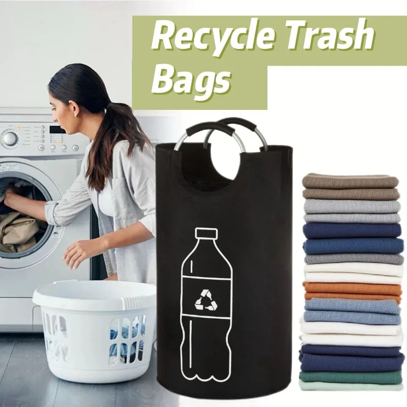 1-3 Stück Großer Leergut-Aufbewahrungskorb mit Aluminiumgriff 82L Abwasserflaschen-Sammeltasche Faltbarer Recycling-Behälter