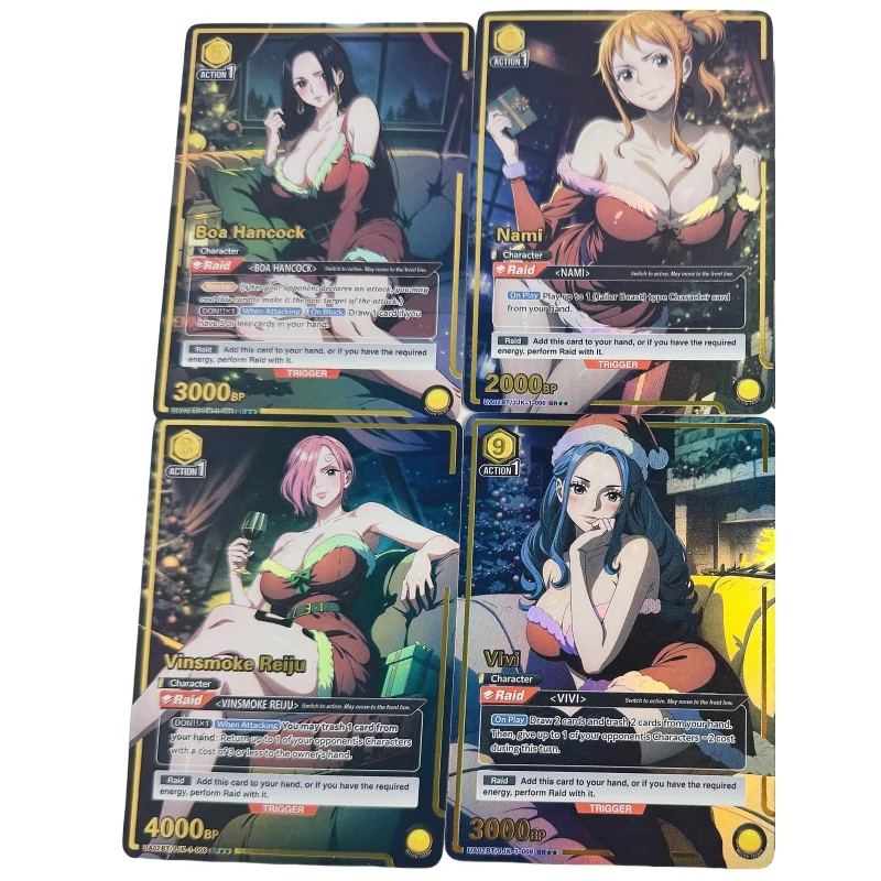 Mały zestaw Flash Card One Piece Nami Boa Hancock Nico Robin Yamato Nefertari D Vivi Diy Action Toy Figure Anime Game Collection