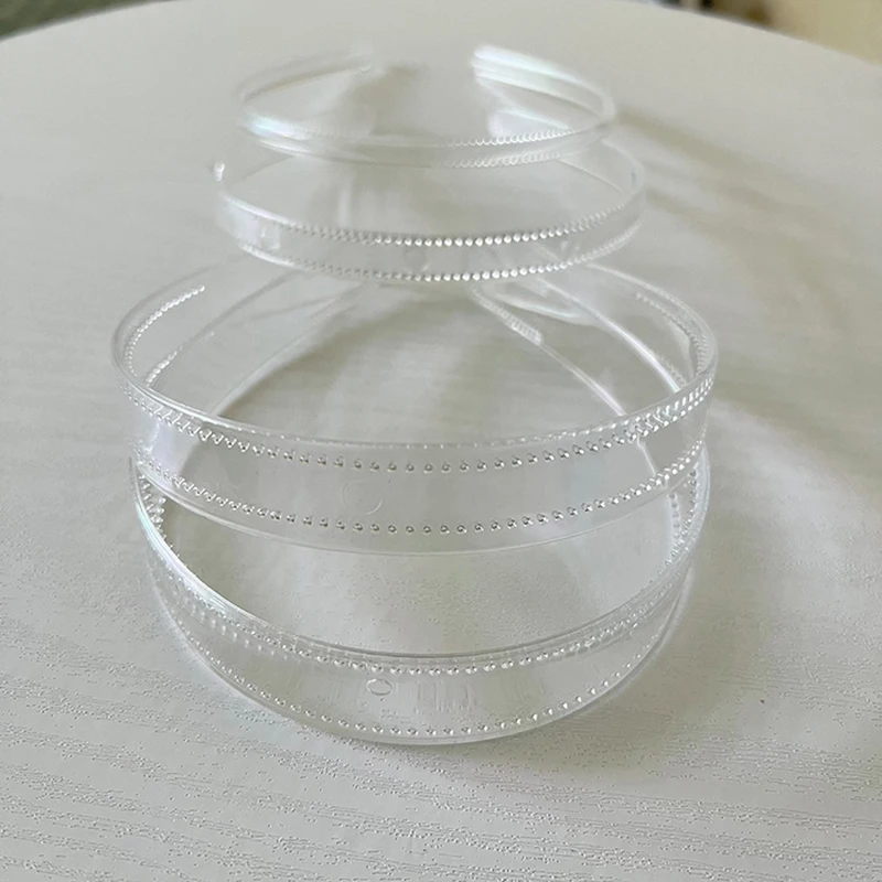 1pcs 8mm/12mm/20mm/25mm Clear Plastic Headbands With Teeth Plain Transparent Hairbands For DIY Women Hair Accessories Hair Hoops