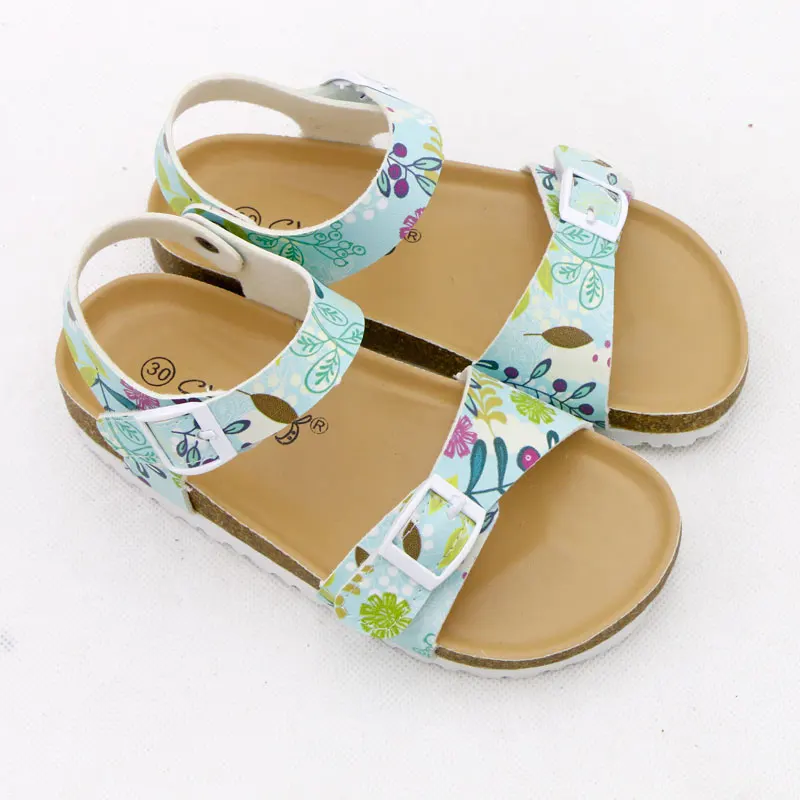 2024 New Summer KIds Sandals Flats with Cork Shoes for girls Infant