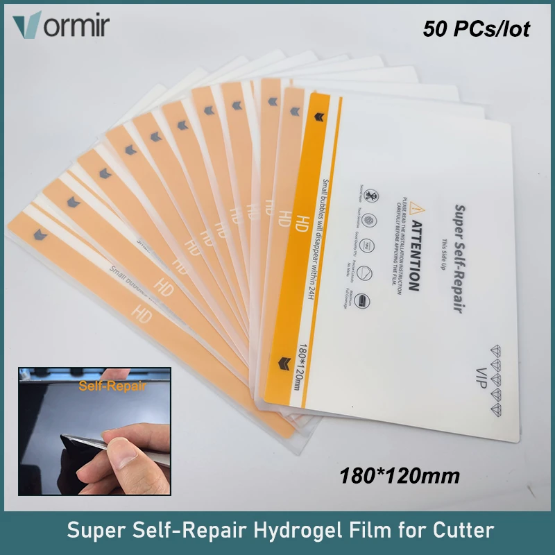 50 PCs Super Self-repair Hydrogel Film for iPhone Samsung Mobilephone HD Films Curved Screen Protectors for Cutting Machine