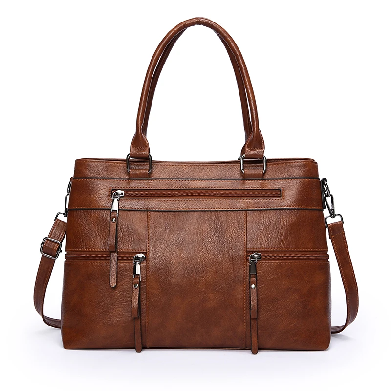 

Large Capacity Women PU Leather Handbags Tote Bags High Quality Ladies Zipper Shoulder Messenger Bags Casual Female Shopping Bag