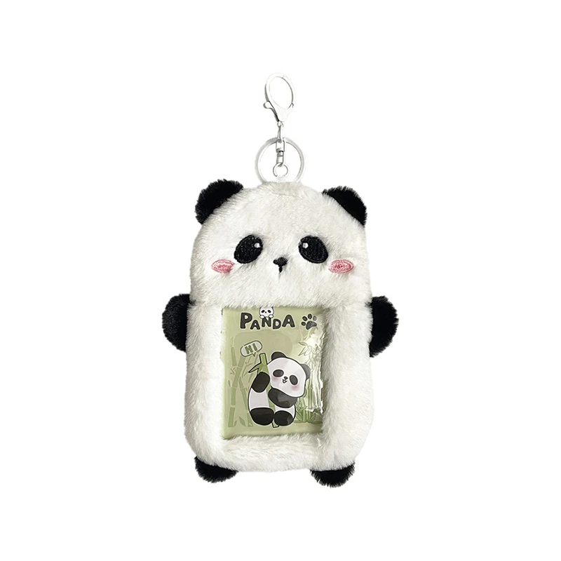 Portafoto per panda cartone animato Kawaii Porta carte per studenti carino Kpop Idol Custodia per foto Cancelleria scolastica