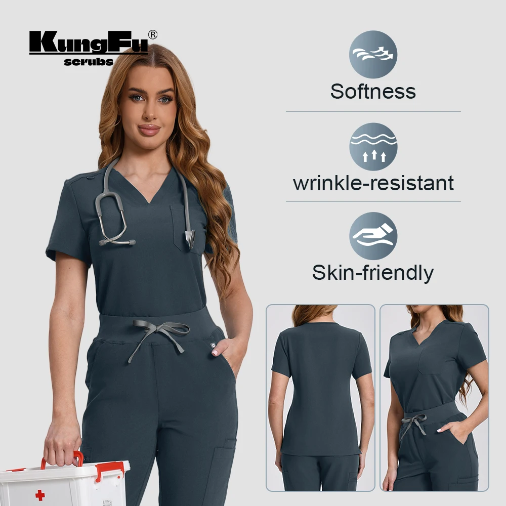 kungfu-scrubs-ensemble-de-blouses-medicales-pour-femmes-haut-a-col-en-v-et-pantalon-2-pieces-uniforme-medical-vetements-de-travail-doux-respirants-et-antibacteriens-pour-infirmieres-et-medecins