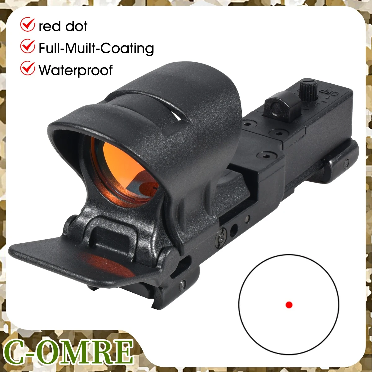 Tactical Red Dot Scope Reflex Optics Sight C-MORE Red Dot Sight Hunting Compact Riflescope Airsoft Collimator 20-22mm Rail