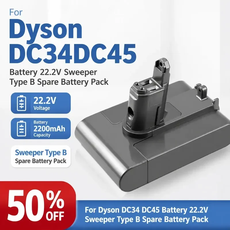

2500mAh Replacement Battery Pack for Dyson DC34 DC45 Vacuum Cleaner Type B
