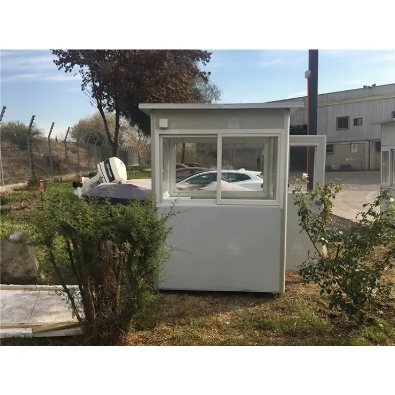 Sentry Box Prefabricated Kiosk Booth Portable Temporary Kiosk Outdoor Modern Security Booth Prefabricated Toll Booth Elegant view 2